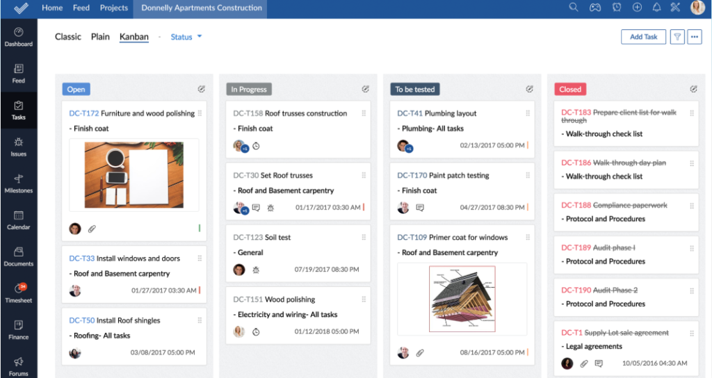 Zoho Project Management Tool
