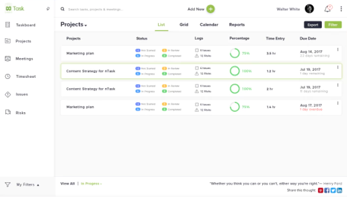 nTask - Project Management Tool