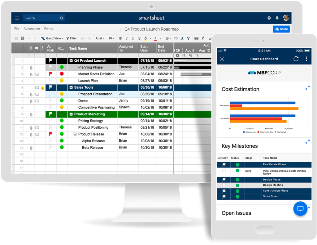 smartsheet project management tool